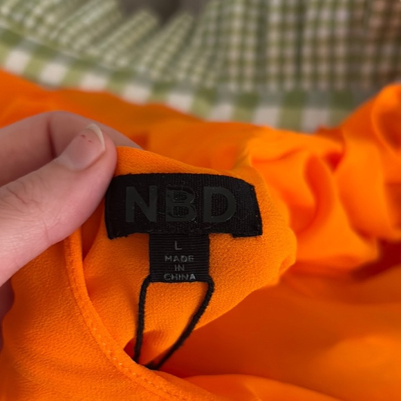 Orange Ruffled Maxi Dress - Picture 3 of 3